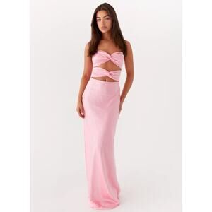 Peppermayo red tianna strpess maxi dress - size 8